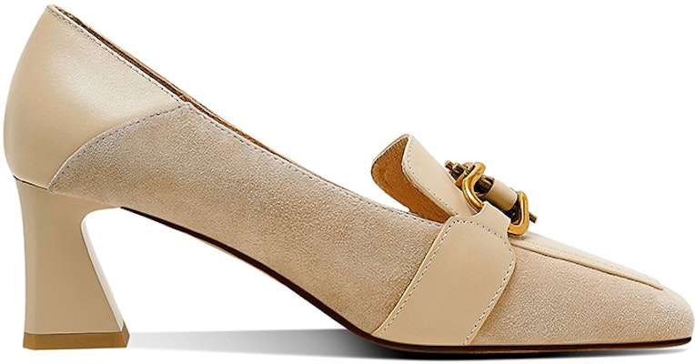 (W) Luiza Barcelos Tumit Tinggi 6cm 'Apricot Horsebit Buckle' X900893 Order (W) Luiza Barcelos Tumit Tinggi 6cm 'Apricot Horsebit Buckle' X900893