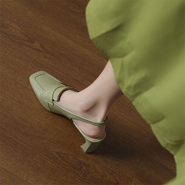 Purchase (W) Luiza Barcelos 高跟鞋 "苹果绿金属扣" X901753