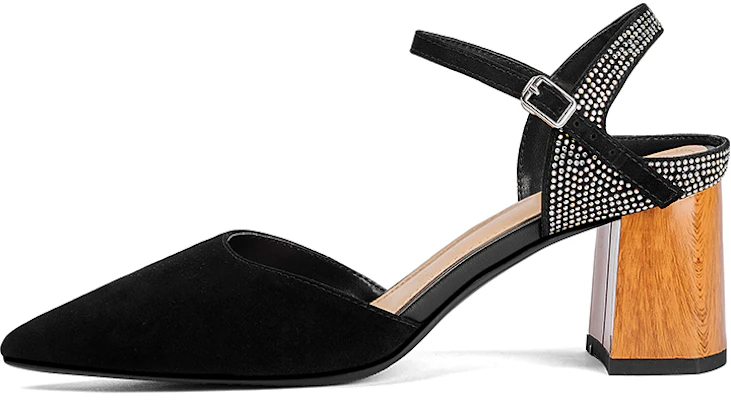 (W) Tacones Altos Luiza Barcelos 'Negro Punta con Hebilla' X901803 Buy (W) Tacones Altos Luiza Barcelos 'Negro Punta con Hebilla' X901803