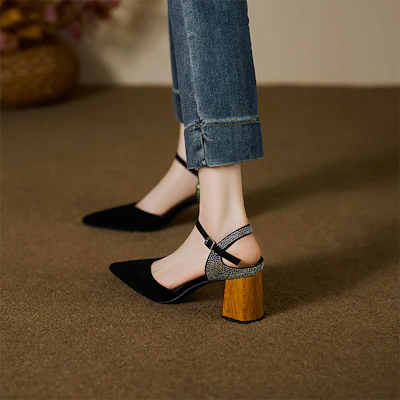 (W) Tacones Altos Luiza Barcelos 'Negro Punta con Hebilla' X901803 Shop (W) Tacones Altos Luiza Barcelos 'Negro Punta con Hebilla' X901803