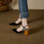 Shop (W) Tacones Altos Luiza Barcelos 'Negro Punta con Hebilla' X901803