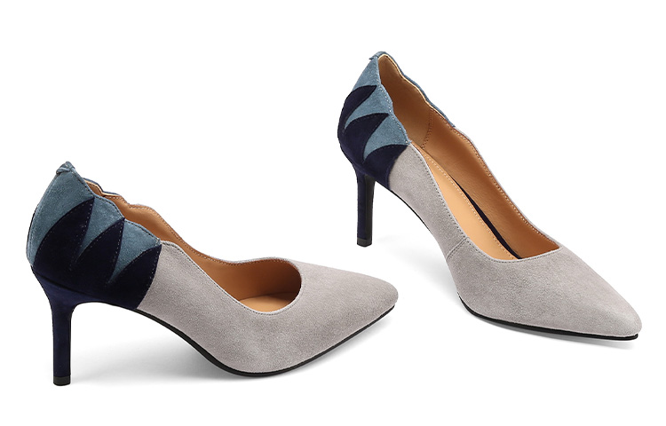 Shop (W) Luiza Barcelos High Heel 'Kenyamanan Kasual Abu Biru' X900800