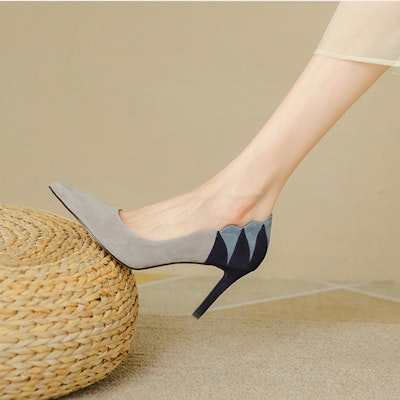 (W) Luiza Barcelos High Heel 'Kenyamanan Kasual Abu Biru' X900800 Details for (W) Luiza Barcelos High Heel 'Kenyamanan Kasual Abu Biru' X900800