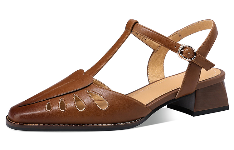 (Women) Luiza Barcelos High Heel 'French Retro Hollow Brown' X901777