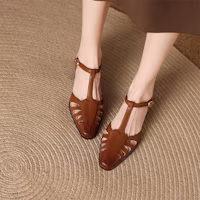 Details for (W) Luiza Barcelos Hak Tinggi 'Retro Perancis Coklat Berongga' X901777