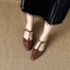 Purchase (W) Luiza Barcelos Sepatu Hak Tinggi 'French Vintage Buckle Coklat' XWP1SK0568