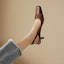 Lookbook (W) Luiza Barcelos 法式复古拼接咖啡色高跟鞋 XWP1SK0190