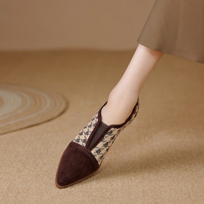 (W) Luiza Barcelos 高跟鞋 '棕色千鸟格' X901888 Purchase (W) Luiza Barcelos 高跟鞋 '棕色千鸟格' X901888