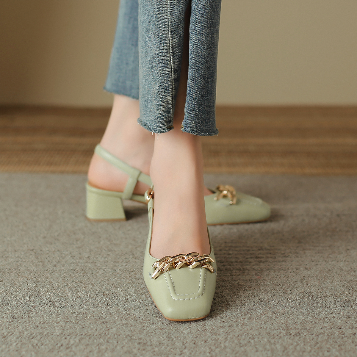 Order (W) Luiza Barcelos Tacones Altos 'Comodidad Verde Claro' X901370