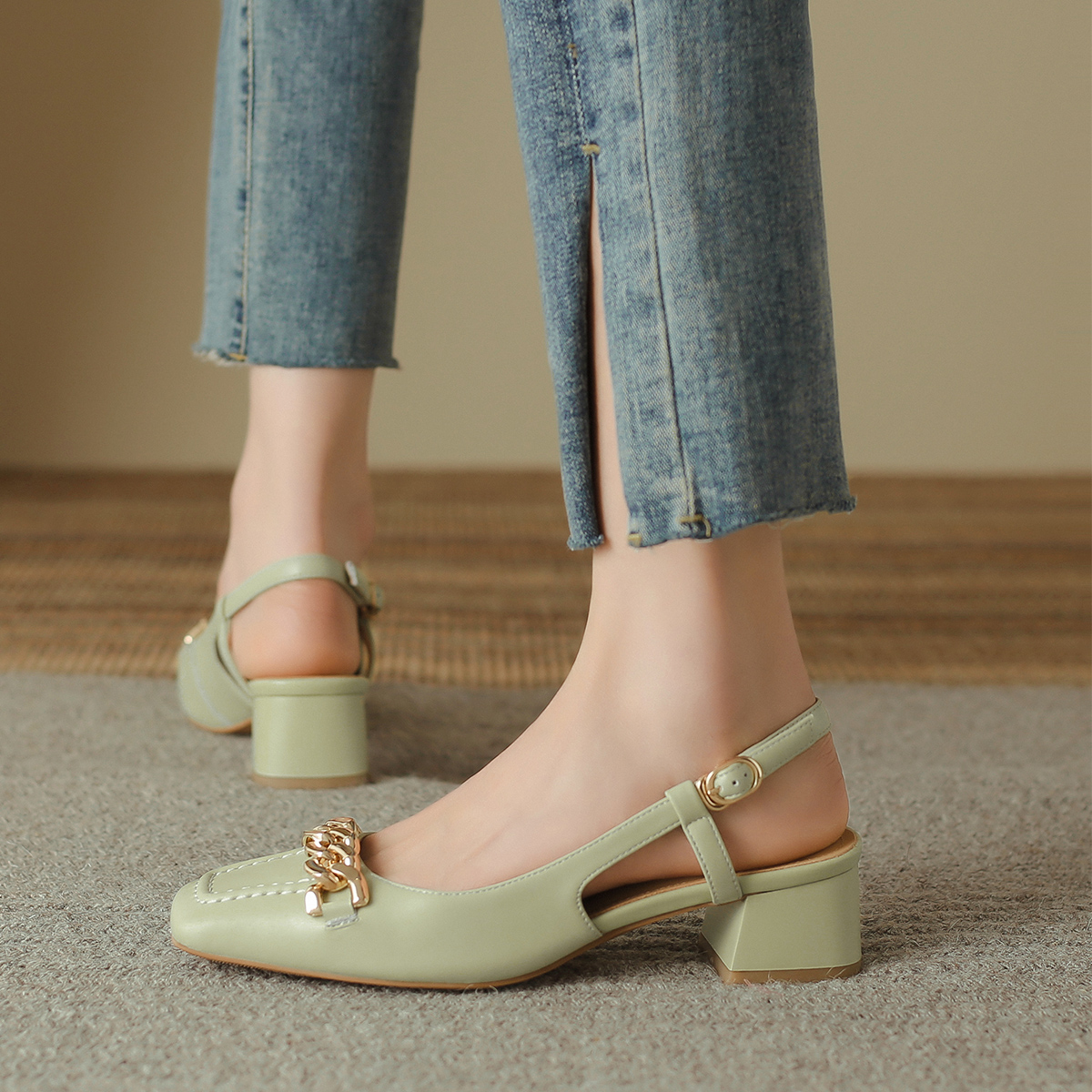 Shop (W) Luiza Barcelos Tacones Altos 'Comodidad Verde Claro' X901370