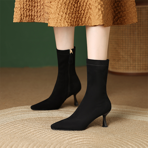 (W) Luiza Barcelos High Heel Ankle Boot 'Black Fabric' 圖 6