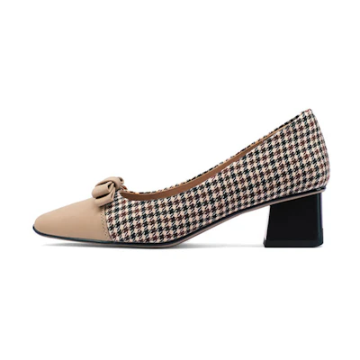 (W) Luiza Barcelos High Heel Pump 'Houndstooth Sheepskin'