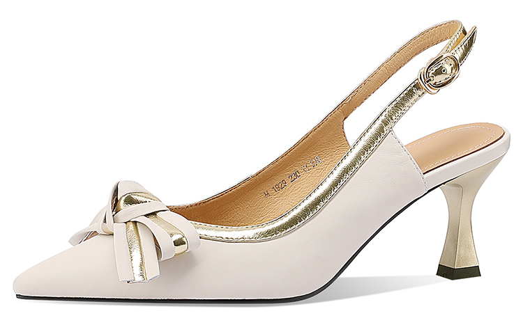 (Women) Luiza Barcelos High Heel Pump 'Rice White Bow' XWP1SK0499