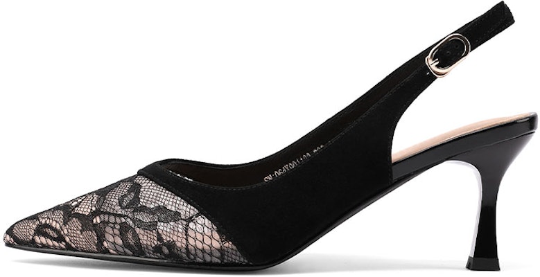 (W) Sandal Tumit Tinggi Luiza Barcelos 'Suede Hitam Berlubang' X901122 Buy (W) Sandal Tumit Tinggi Luiza Barcelos 'Suede Hitam Berlubang' X901122