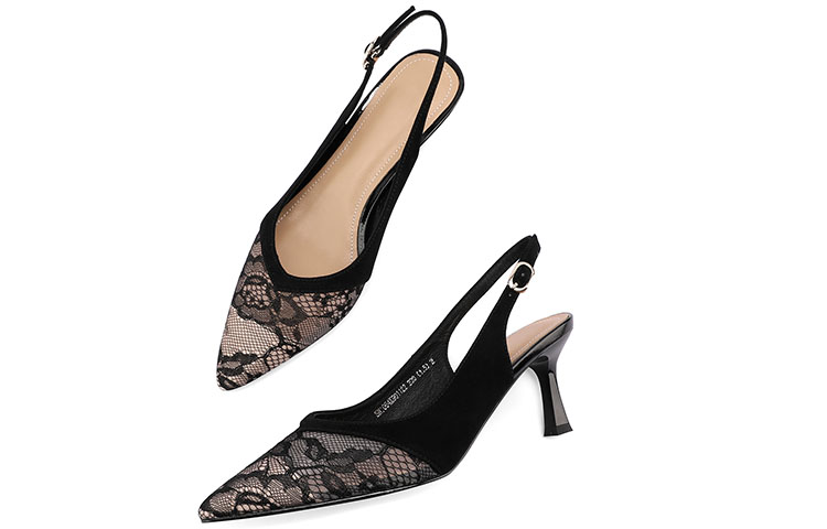 (W) Luiza Barcelos High Heel Sandal 'Black Cut-Out Suede' 圖 5