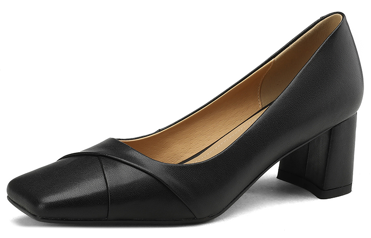 (Women) Luiza Barcelos High Heels 5.5cm 'Sheepskin Chic Comfort Versatile Chunky Heel' XWP1SK0359