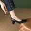 Shop (Women) Luiza Barcelos High Heels 5.5cm 'Sheepskin Chic Comfort Versatile Chunky Heel' XWP1SK0359