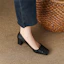 Purchase (Women) Luiza Barcelos High Heels 5.5cm 'Sheepskin Chic Comfort Versatile Chunky Heel' XWP1SK0359