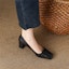 Purchase (W) Luiza Barcelos Tumit Tinggi 5.5cm 'Kasar Kulit Domba Selesa Versatil Tumit Teganug' XWP1SK0359