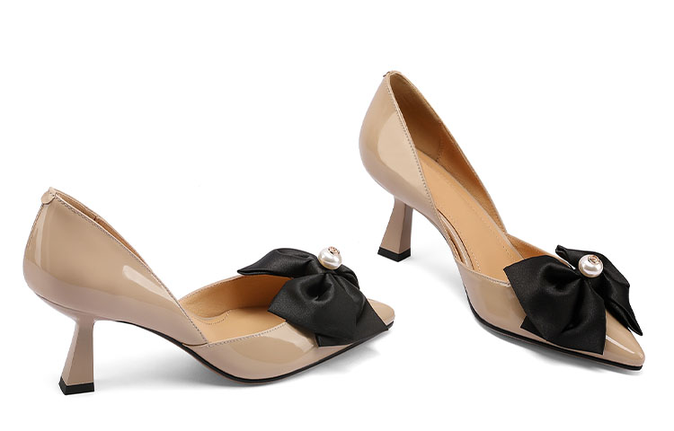 Shop (W) Tacones Altos Luiza Barcelos 'Apricot Pearl Bow' X900851