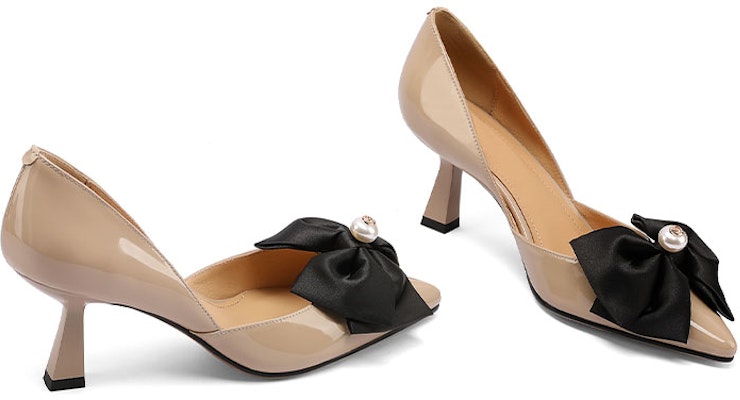 (W) Tacones Altos Luiza Barcelos 'Apricot Pearl Bow' X900851 Shop (W) Tacones Altos Luiza Barcelos 'Apricot Pearl Bow' X900851