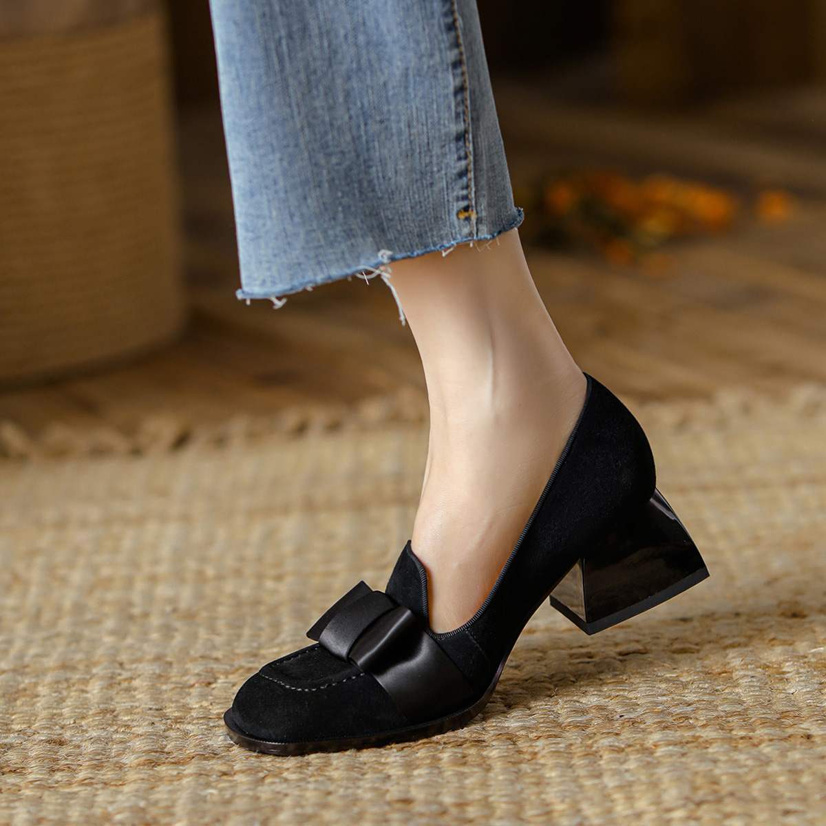 Order (W) Luiza Barcelos 高跟鞋 '经典黑色纹理' X900888