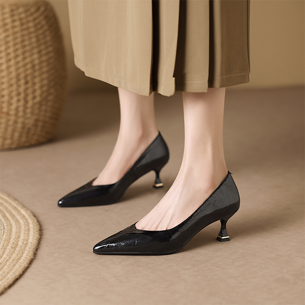 Details for (W) Luiza Barcelos 深蓝纹理高跟鞋 X901911