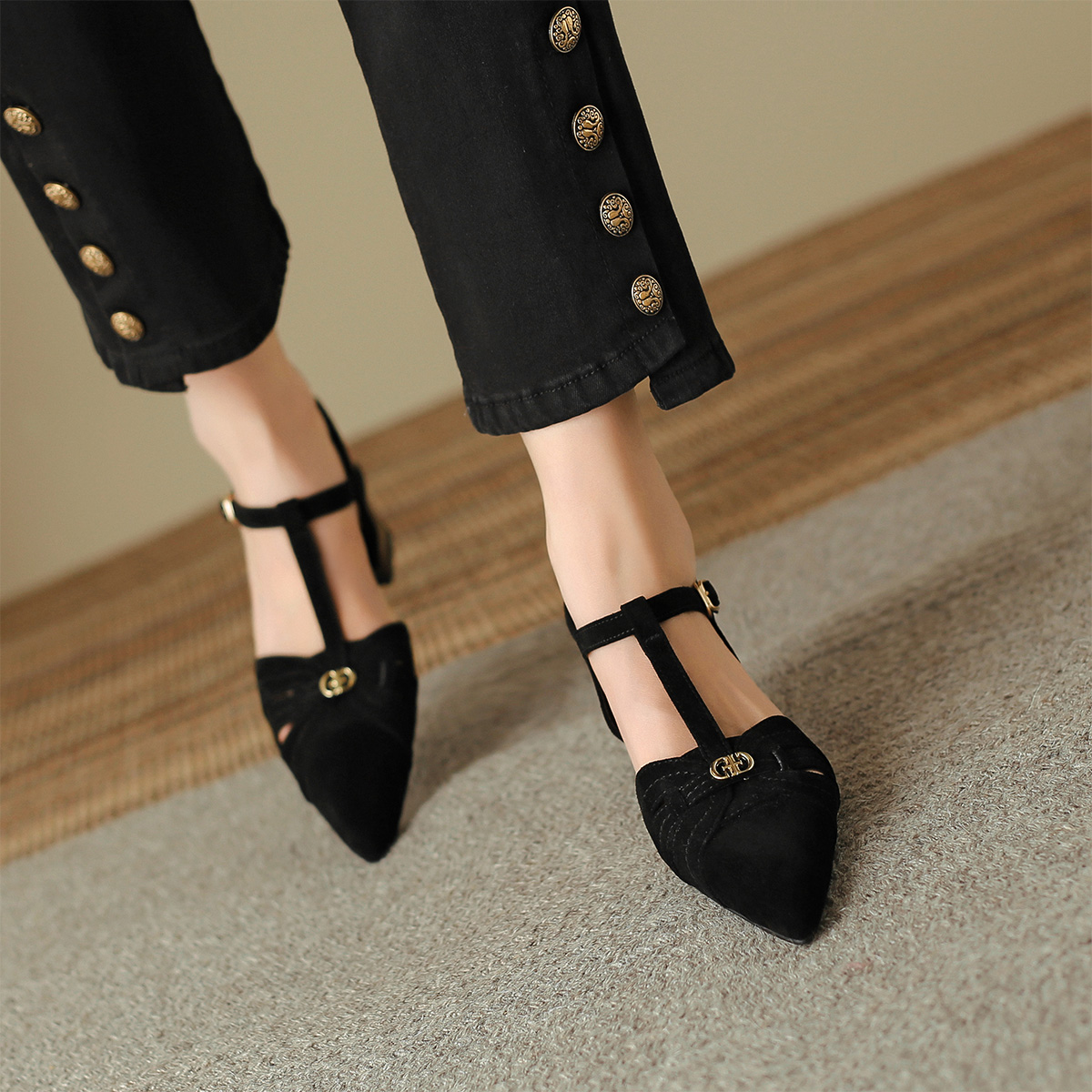 (W) Luiza Barcelos High Heels 'Elegant Pointed Black' 圖 2