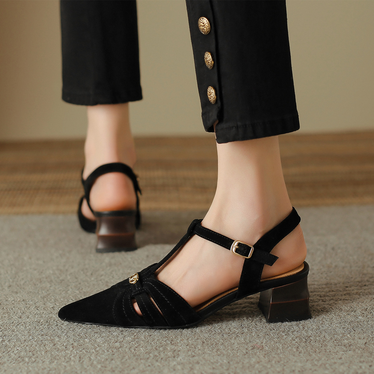 (W) Luiza Barcelos High Heels 'Elegant Pointed Black' 圖 4