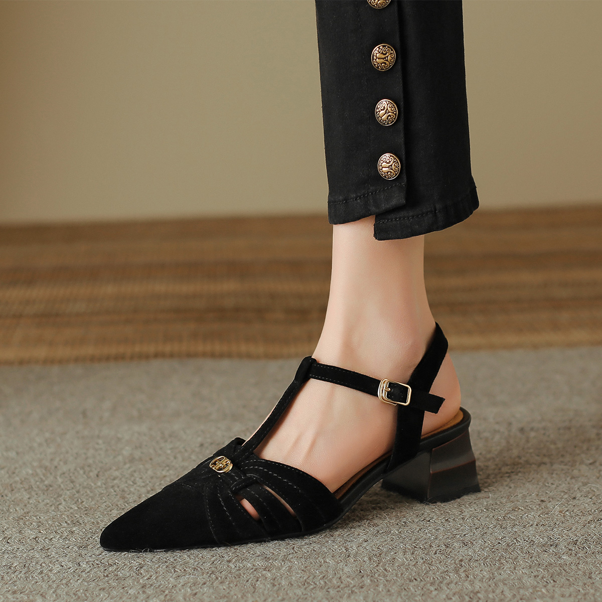 (W) Luiza Barcelos High Heels 'Elegant Pointed Black' 圖 6