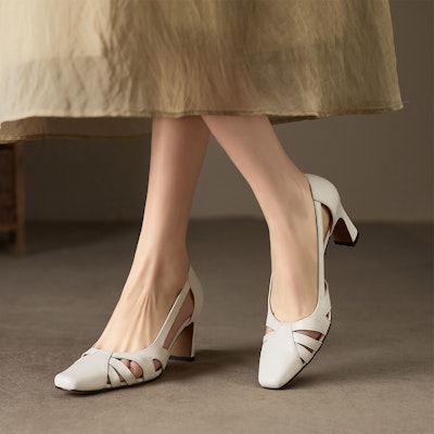 (Women) Luiza Barcelos High Heels 'Ivory Cut-Out Comfort' X901215 Lookbook (Women) Luiza Barcelos High Heels 'Ivory Cut-Out Comfort' X901215