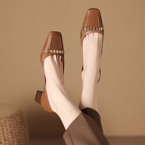 (W) 루이자 바르셀로스 망사 청키힐 (브라운) X901707 Order (W) 루이자 바르셀로스 망사 청키힐 (브라운) X901707