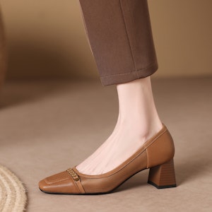 (W) 루이자 바르셀로스 망사 청키힐 (브라운) X901707 Lookbook (W) 루이자 바르셀로스 망사 청키힐 (브라운) X901707