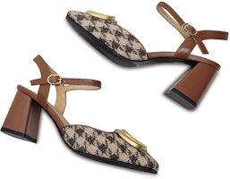 (W) Luiza Barcelos Tacón Grueso Houndstooth con Hebilla Metálica 'Marrón' X901078 Shop (W) Luiza Barcelos Tacón Grueso Houndstooth con Hebilla Metálica 'Marrón' X901078