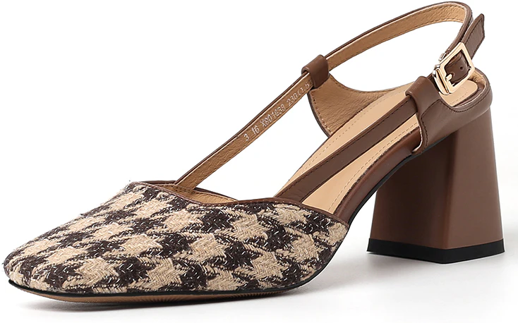 women-luiza-barcelos-houndstooth-fabric-sandal-brown-buckle-x901638