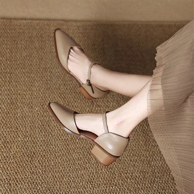 (Women) Luiza Barcelos Kitten Heel 'Apricot' XWP1SK0475 Sizing (Women) Luiza Barcelos Kitten Heel 'Apricot' XWP1SK0475