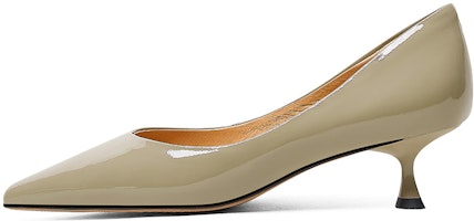 (Women) Luiza Barcelos Kitten Heel 'Khaki Pointed Toe' X901016 (Women) Luiza Barcelos Kitten Heel 'Khaki Pointed Toe' X901016