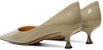 (W) Luiza Barcelos Kitten Heel 'Hujung Runcing Khaki' X901016