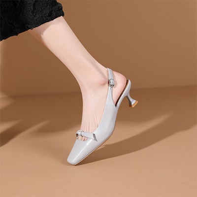 (Women) Luiza Barcelos Kitten Heel 'Light Blue Bow Buckle' XWP1SK0543 Shop (Women) Luiza Barcelos Kitten Heel 'Light Blue Bow Buckle' XWP1SK0543