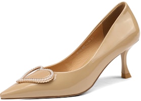 (Women) Luiza Barcelos Kitten Heel Pumps 'Apricot' X901460 (Women) Luiza Barcelos Kitten Heel Pumps 'Apricot' X901460