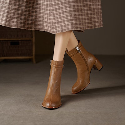 (Women) Luiza Barcelos Knee High Boots 'Brown Leather' X902012 Details for (Women) Luiza Barcelos Knee High Boots 'Brown Leather' X902012