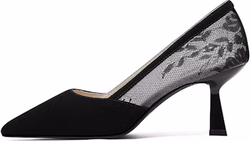 (Women) Luiza Barcelos Lace High Heels 'Black Lace Cut-Out' X900852 (Women) Luiza Barcelos Lace High Heels 'Black Lace Cut-Out' X900852
