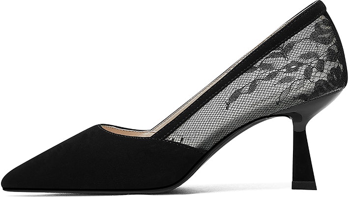 (Women) Luiza Barcelos Lace High Heels 'Black Lace Cut-Out' X900852 Buy (Women) Luiza Barcelos Lace High Heels 'Black Lace Cut-Out' X900852