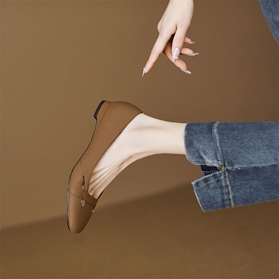 (W) Luiza Barcelos Kulit Tumit Tebal Jalinan 'Casual Brown' X9SK0368 Order (W) Luiza Barcelos Kulit Tumit Tebal Jalinan 'Casual Brown' X9SK0368