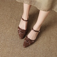 (W) Luiza Barcelos 简约尖头镂空款休闲平底鞋 XWP1SK0656 Details for (W) Luiza Barcelos 简约尖头镂空款休闲平底鞋 XWP1SK0656