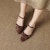 (W) Luiza Barcelos Kasut Rata Kulit 'Reka Hollow-Out Pointed Ringkas' XWP1SK0656
