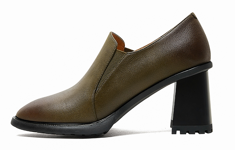 Sizing (W) Luiza Barcelos 简约风格6.5厘米牛皮粗跟高跟鞋 X900946