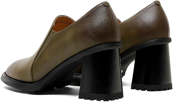 (W) Luiza Barcelos Kulit Chunky Tumit Tinggi 6.5cm 'Rekaan Fesyen Sederhana' X900946 2