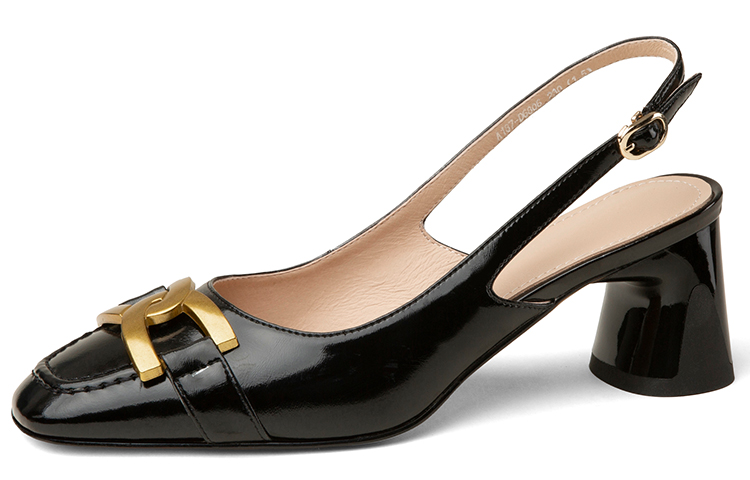 (Women) Luiza Barcelos Leather High-Heel 5.5cm 'Metal Buckle' XWP1SK0535