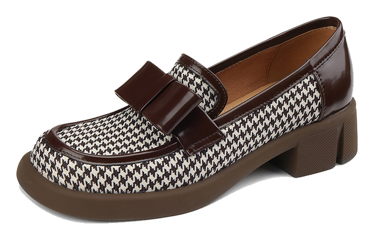 (W) Luiza Barcelos Leather Houndstooth 'Trendy Chunky High Heels' 圖 7